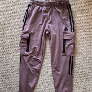 Adidas Purple Joggers with Black Accents
